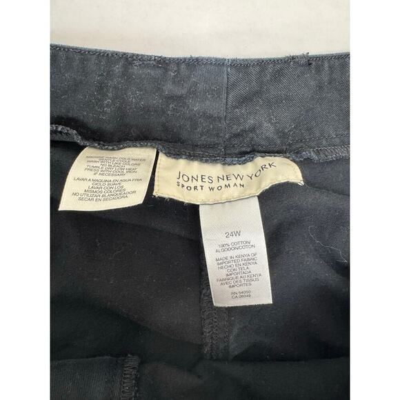 Jones New York Sport Woman 100% Cotton Chino Shorts Navy Blue Plus Size 24W - Picture 2 of 6